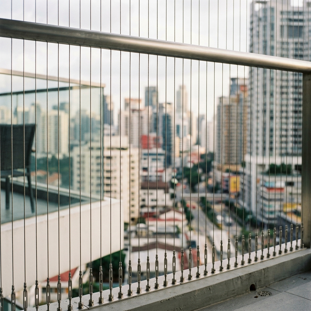 Balcony invisible grills by Globe Enviro